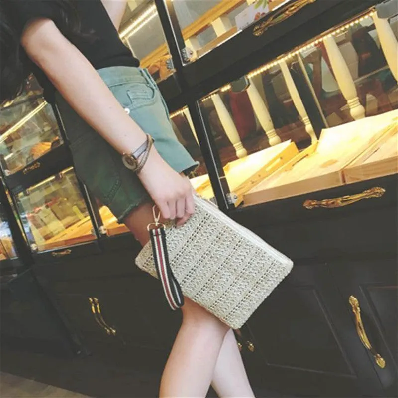 Small Casual Party Women Hbags Clutch Bag Hmade Straw Envelopes Bag for teenage girls Ladies Bolsos Mujer