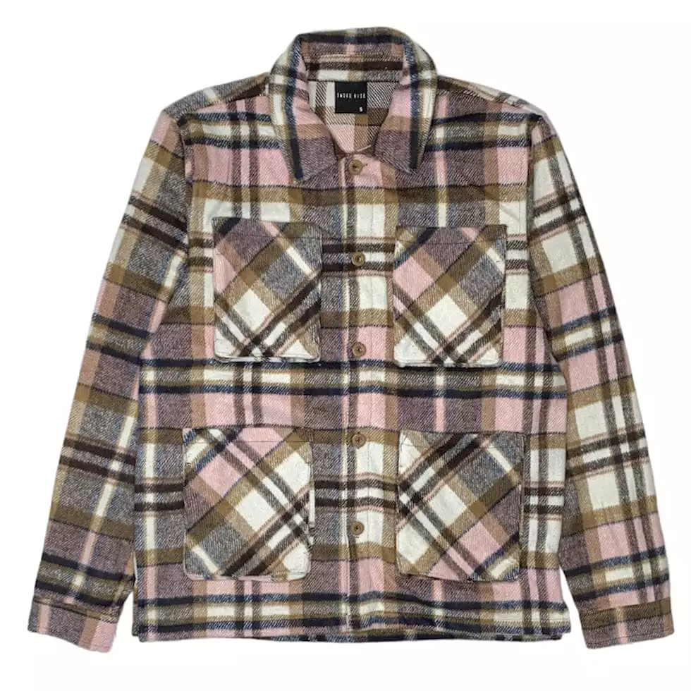 Smoke Rise Plaid Flannel Overshirt (Himalaya) WH23598