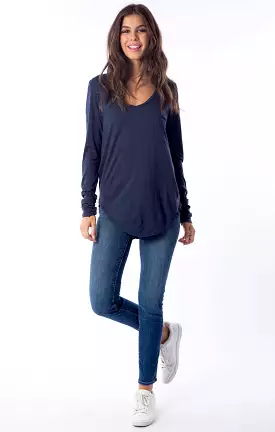 Sol Angeles Essential Long Sleeve Torque Tee Indigo