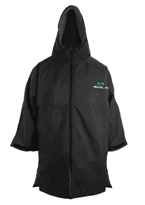 Sola Waterproof Changing Coat / Towel Lined Robe - Black