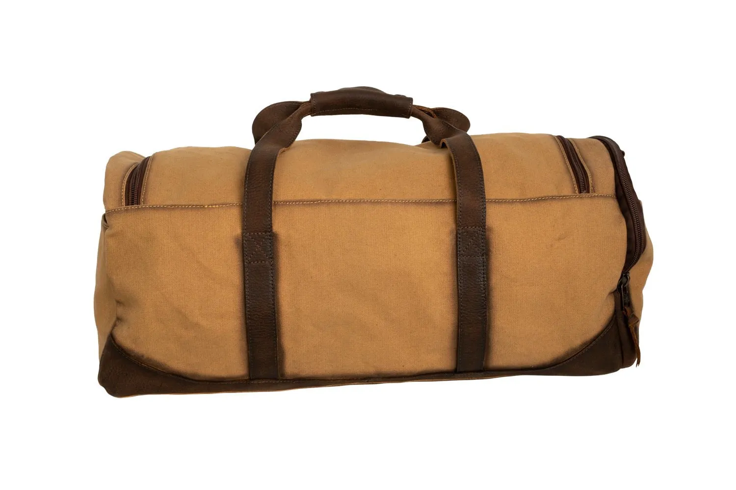 STS Ranchwear Mens Buffalo Creek Tan/Chestnut Buffalo Leather Large Duffel Bag