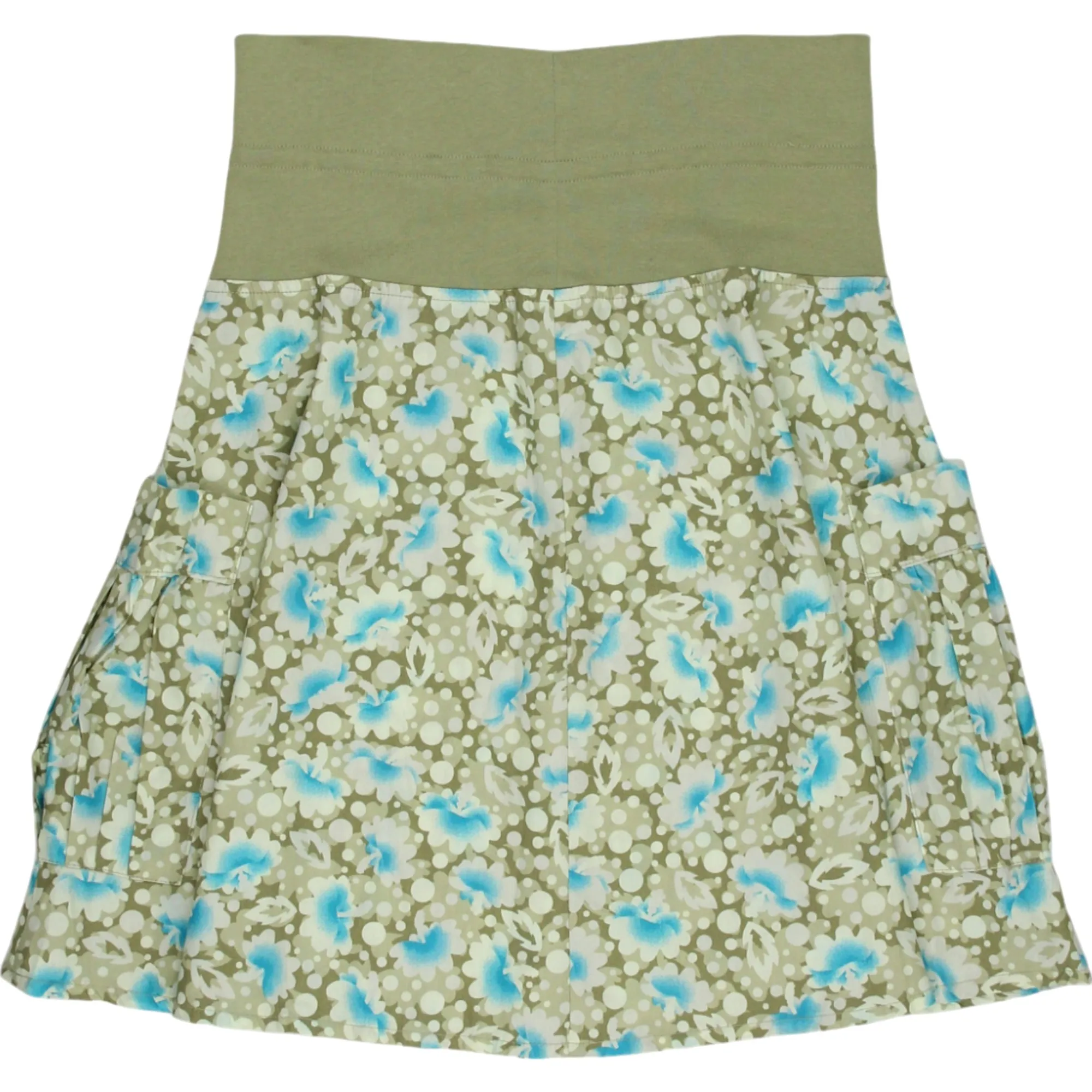 Stussy Green Floral Print Havana Honey Curve Skirt