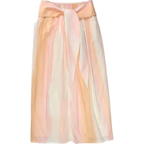 Sunset Lover Pink Cream Midi Skirt