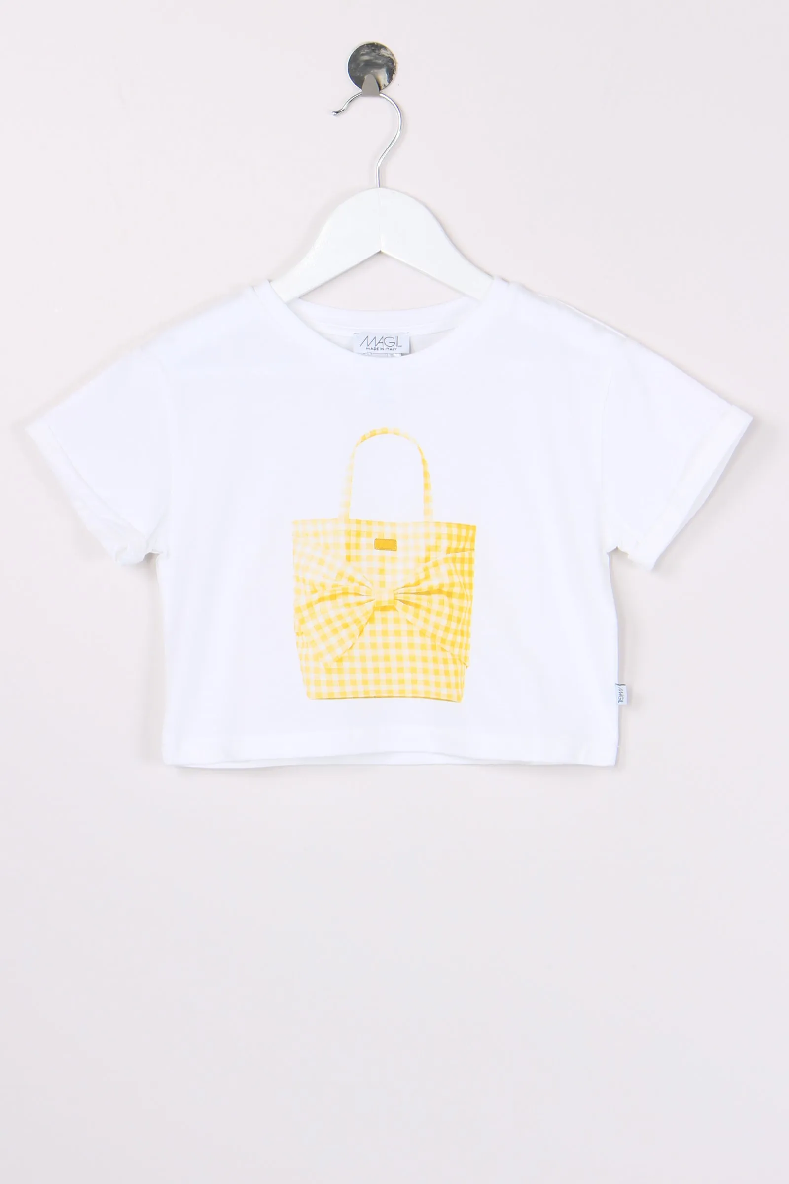 T-shirt Stampa Shopping Giallo