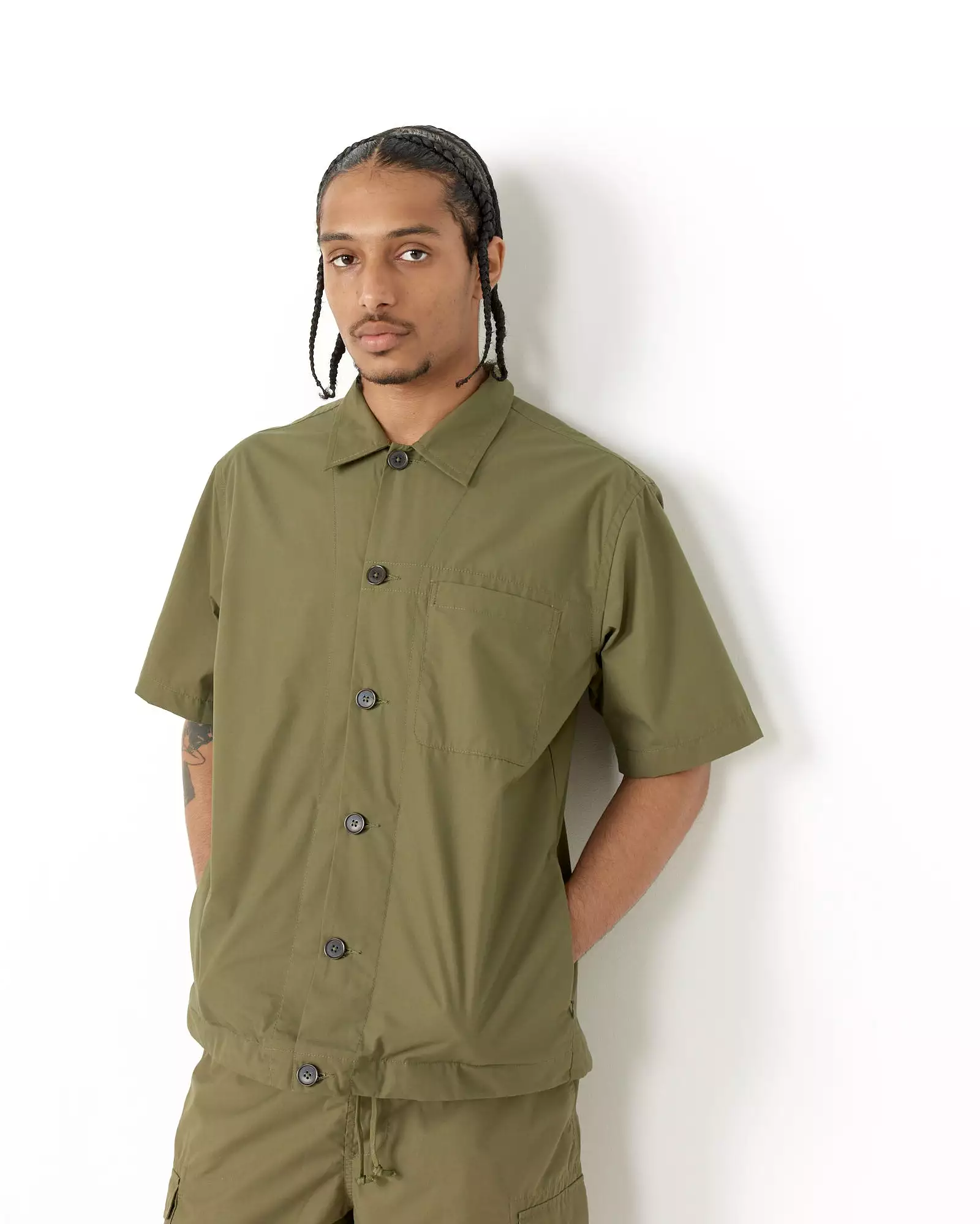 Tech Overshirt in Olive