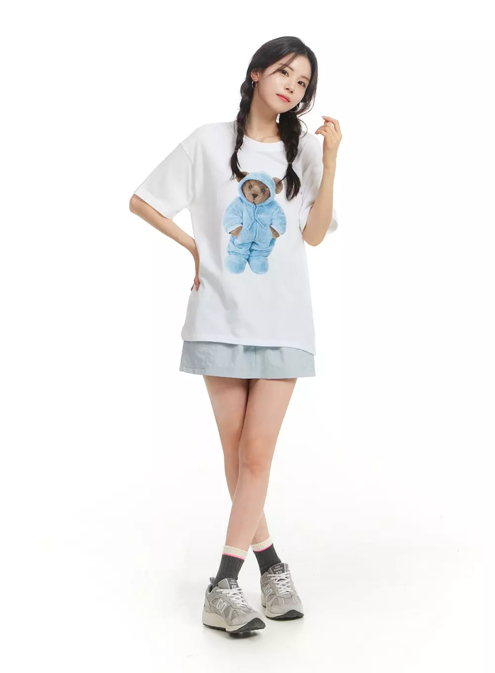 Teddy Graphic Oversized Tee OF428