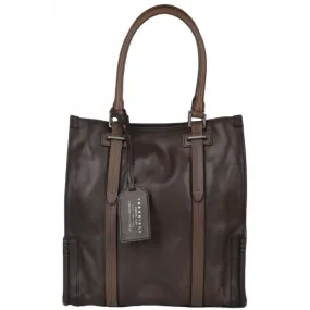 The Bridge Italian Bag Unisex Shopper Work Bag  Brown  - 065004 1P 1D NH