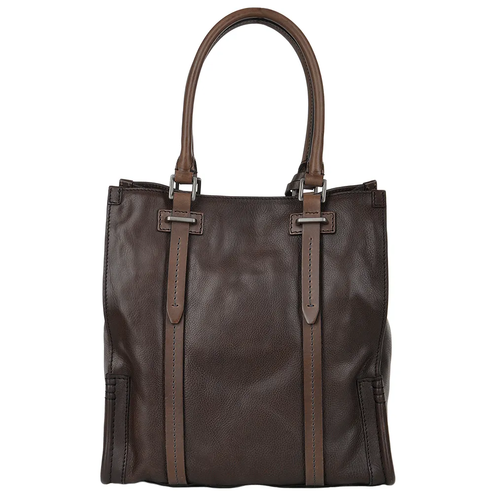 The Bridge Italian Bag Unisex Shopper Work Bag  Brown  - 065004 1P 1D NH