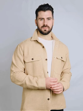 The James 100% Recycled Overshirt | Beige