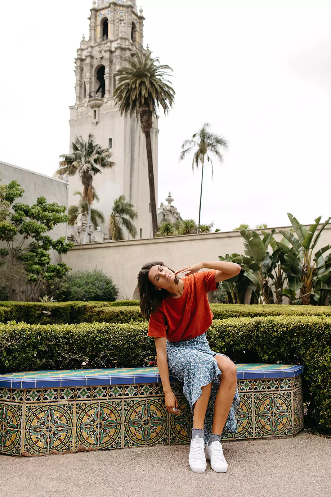 The Talayna Oversized Tee in Orange