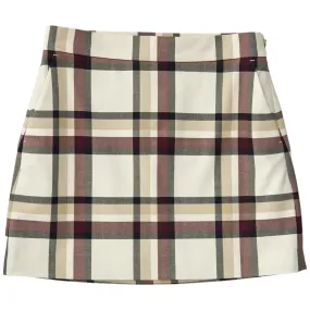 Tommy Hilfiger Cream/Multi Check Mini Skirt