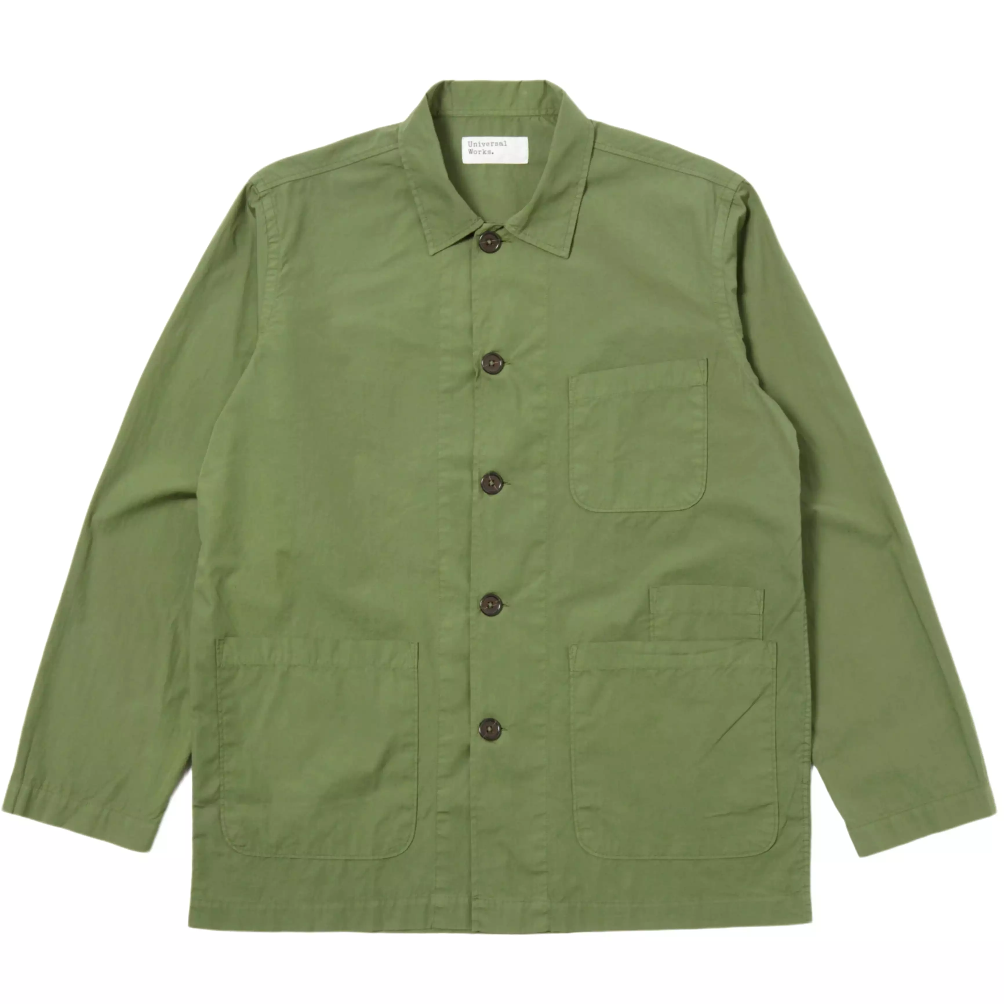 UNIVERSAL WORKS Bakers Overshirt In Birch Organic Fine Poplin