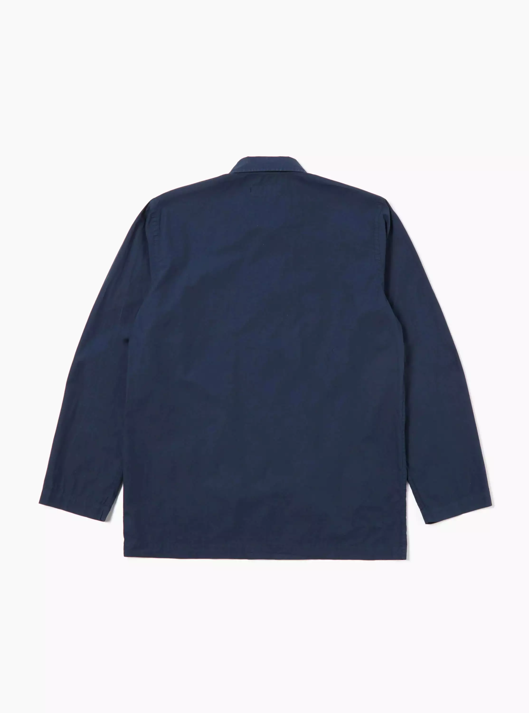 UNIVERSAL WORKS Bakers Overshirt In Navy Organic Fine Poplin