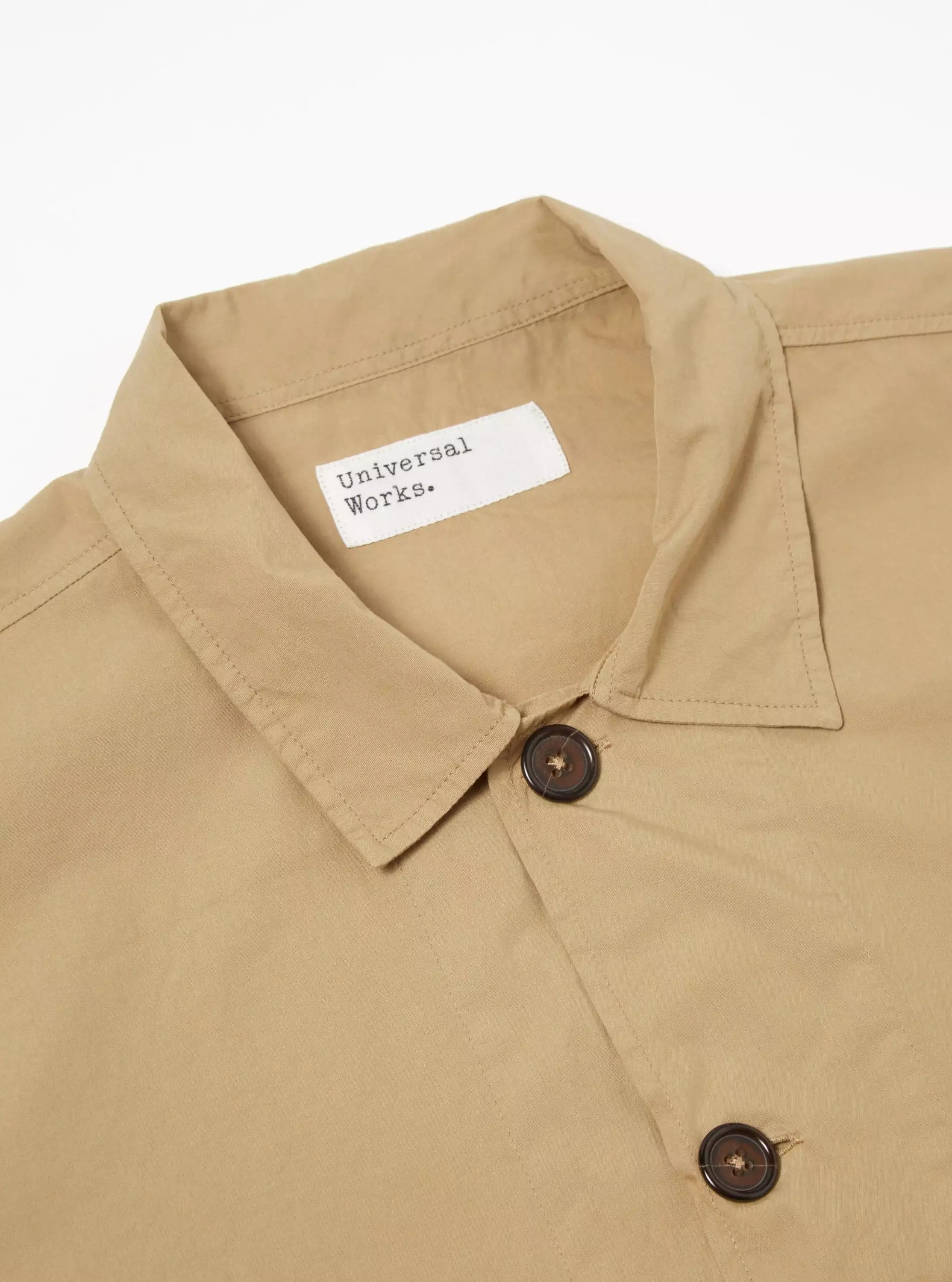 UNIVERSAL WORKS Bakers Overshirt In Summer Oak Organic Fine Poplin