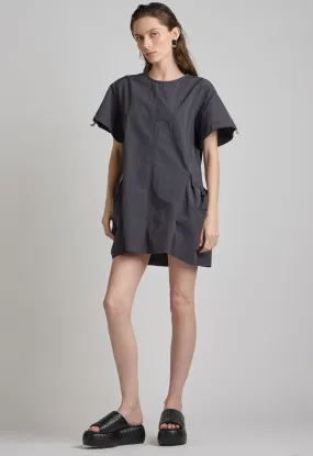 Utility Mini Dress in Charcoal