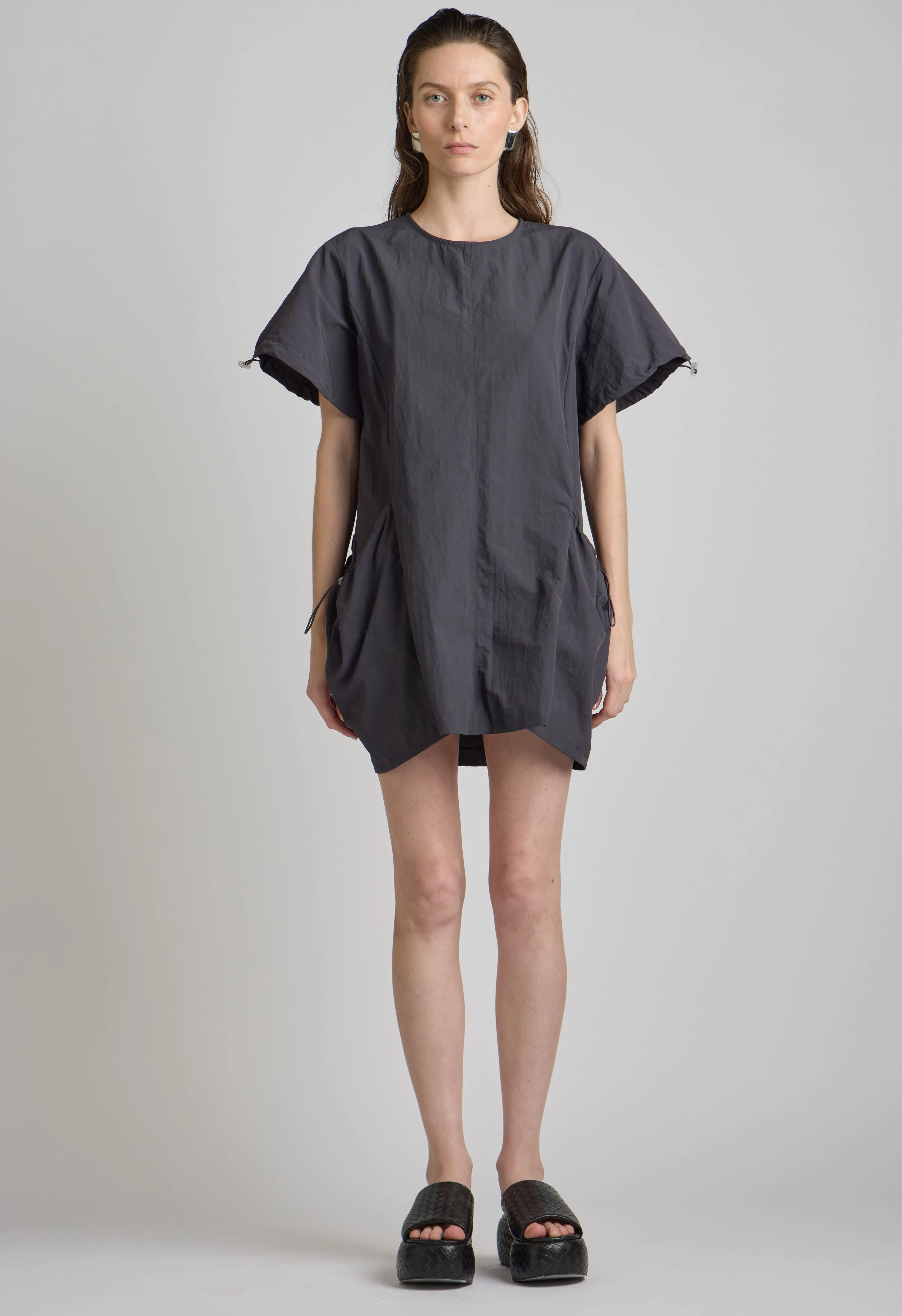 Utility Mini Dress in Charcoal