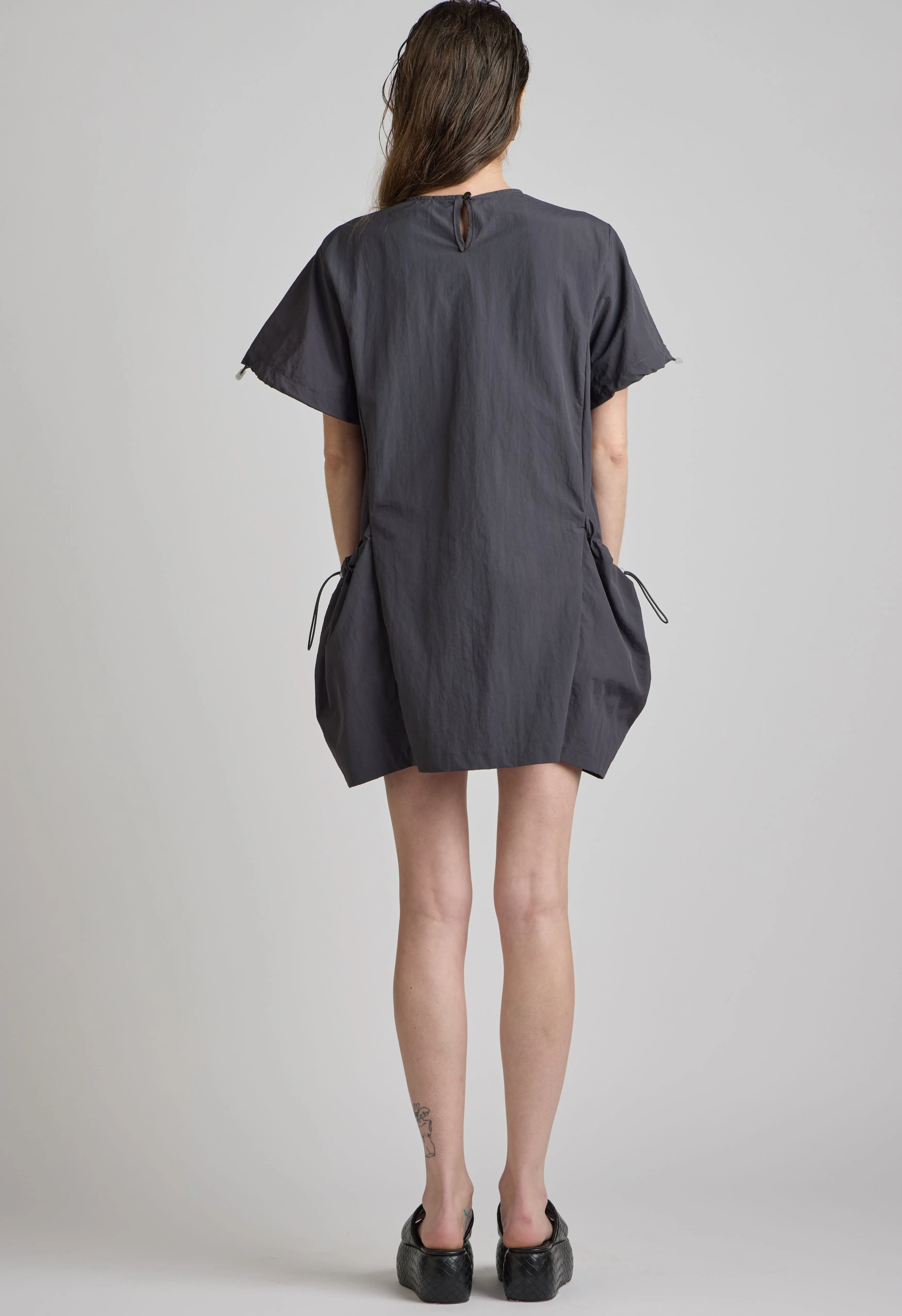 Utility Mini Dress in Charcoal