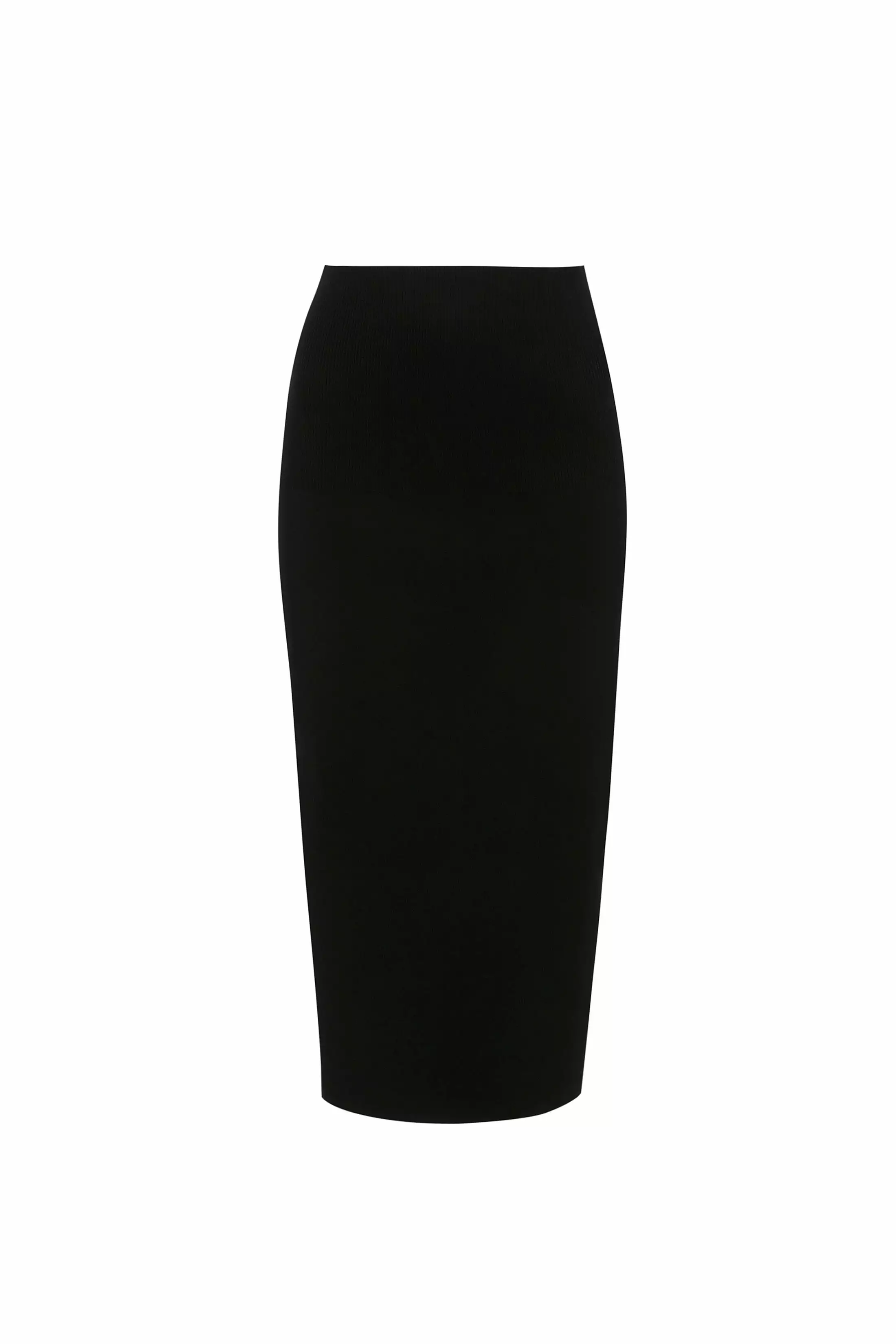 VB Body Fitted Midi Skirt In Black