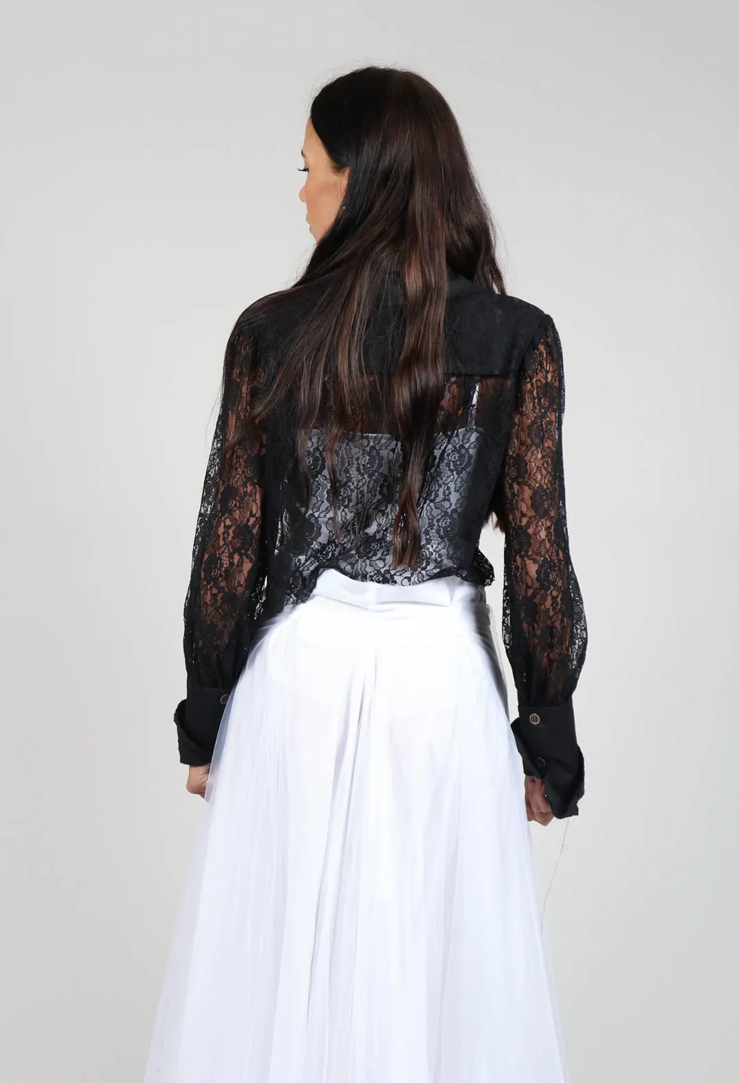 Vintage Lace Crop Shirt