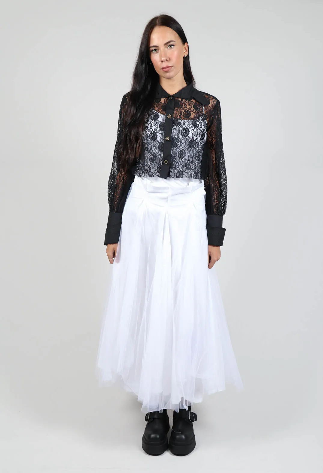 Vintage Lace Crop Shirt