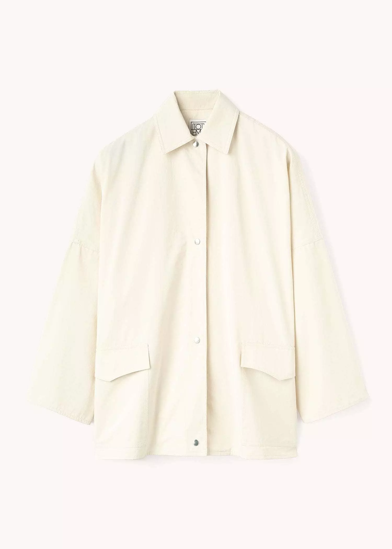 Washed Cotton Overshirt Jacket Vanilla