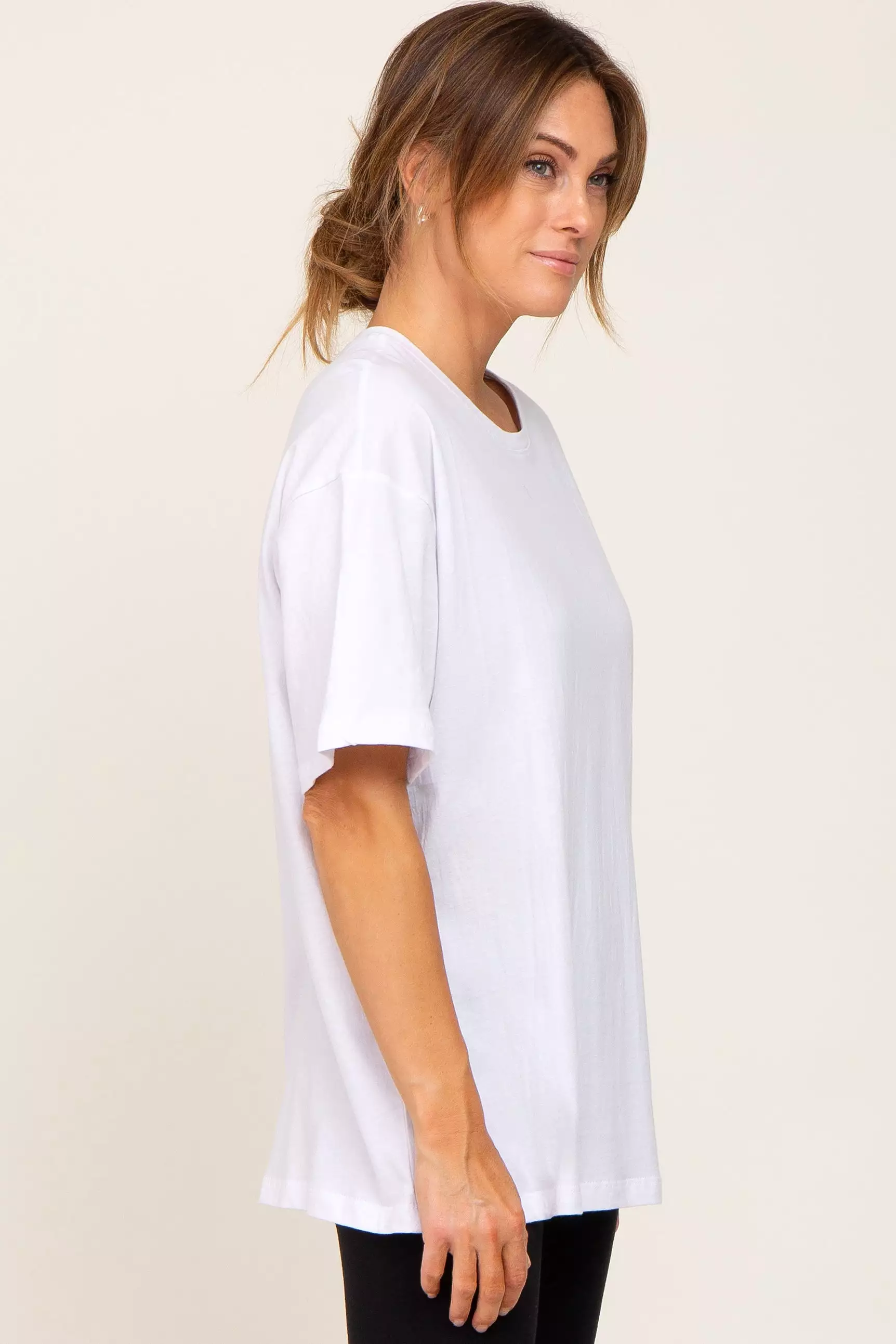 White Basic Oversized Tee