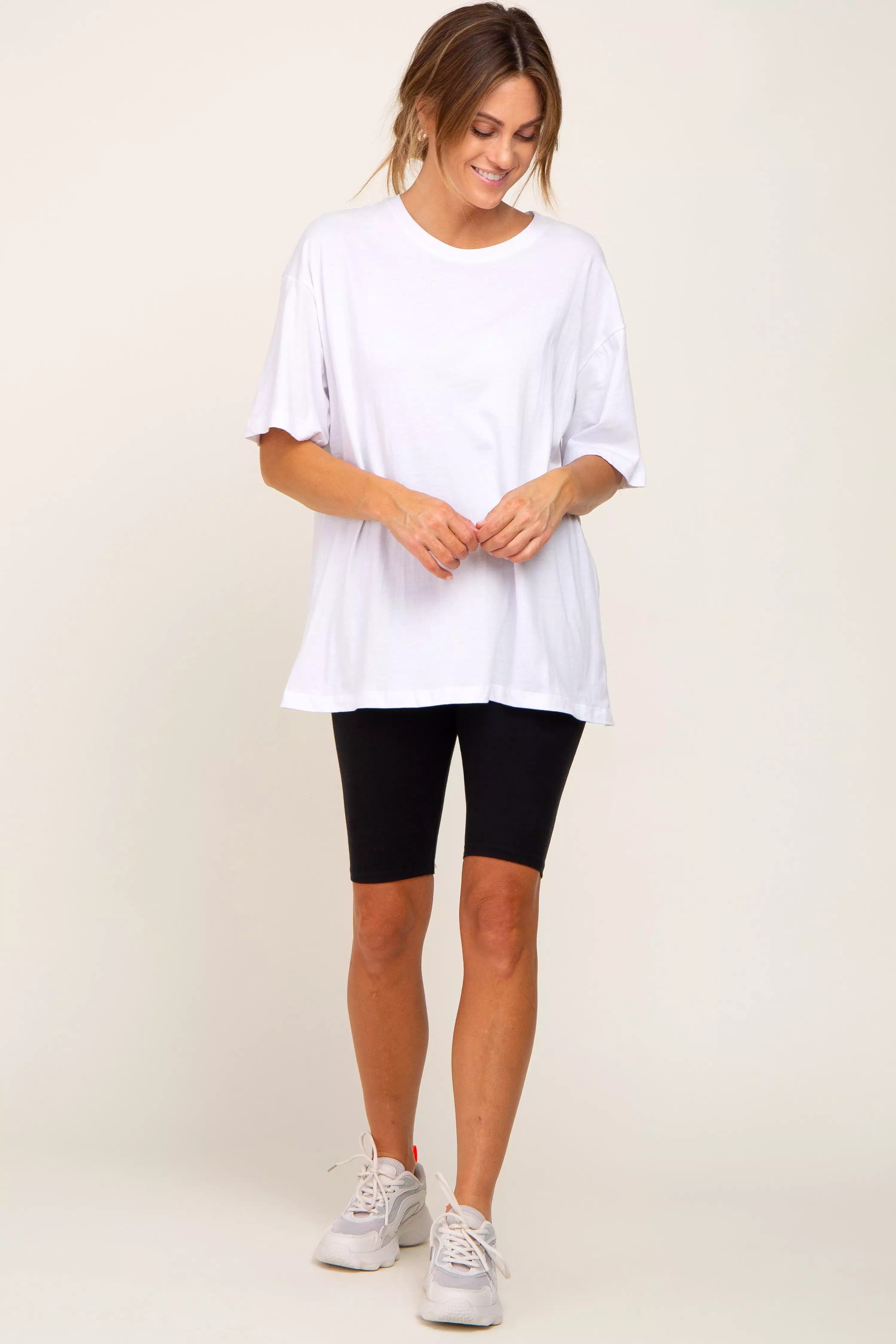 White Basic Oversized Tee