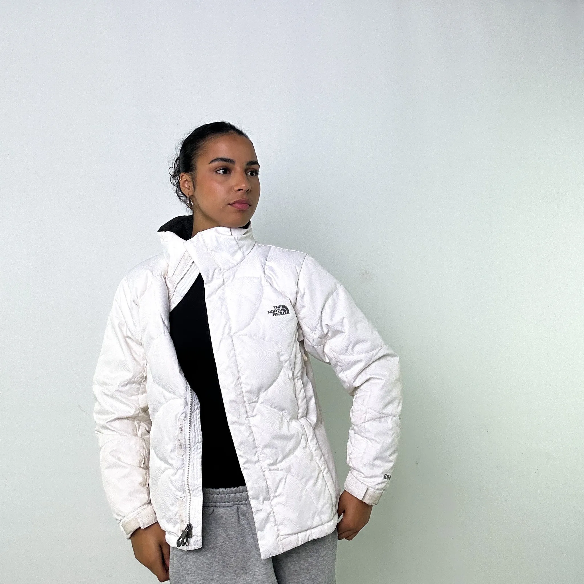 WHITE Y2KS THE NORTH FACE 600 SERIES PUFFER JACKET COAT (