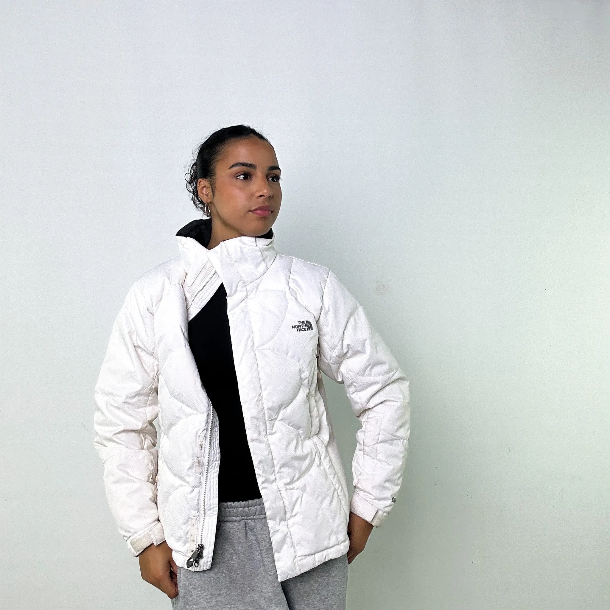 WHITE Y2KS THE NORTH FACE 600 SERIES PUFFER JACKET COAT (