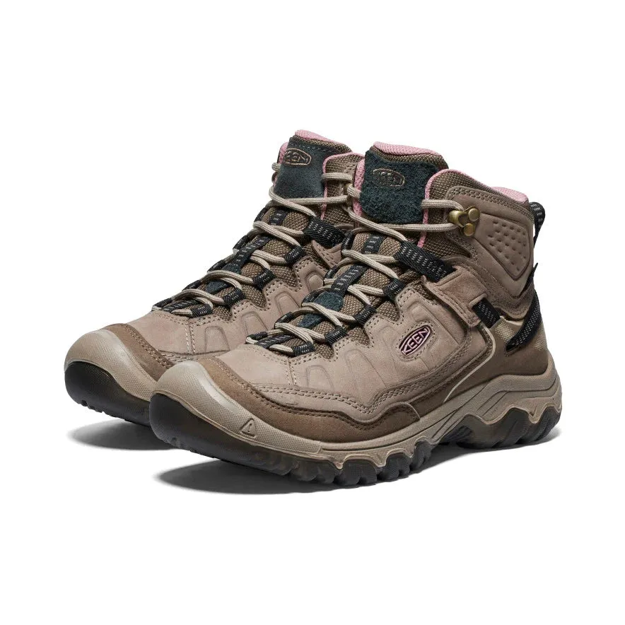 Women's Keen Targhee IV Waterproof Hiking Boot Color: Brindle/Nostalgia Rose