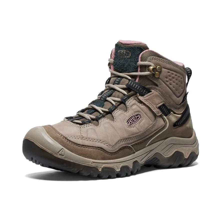 Women's Keen Targhee IV Waterproof Hiking Boot Color: Brindle/Nostalgia Rose