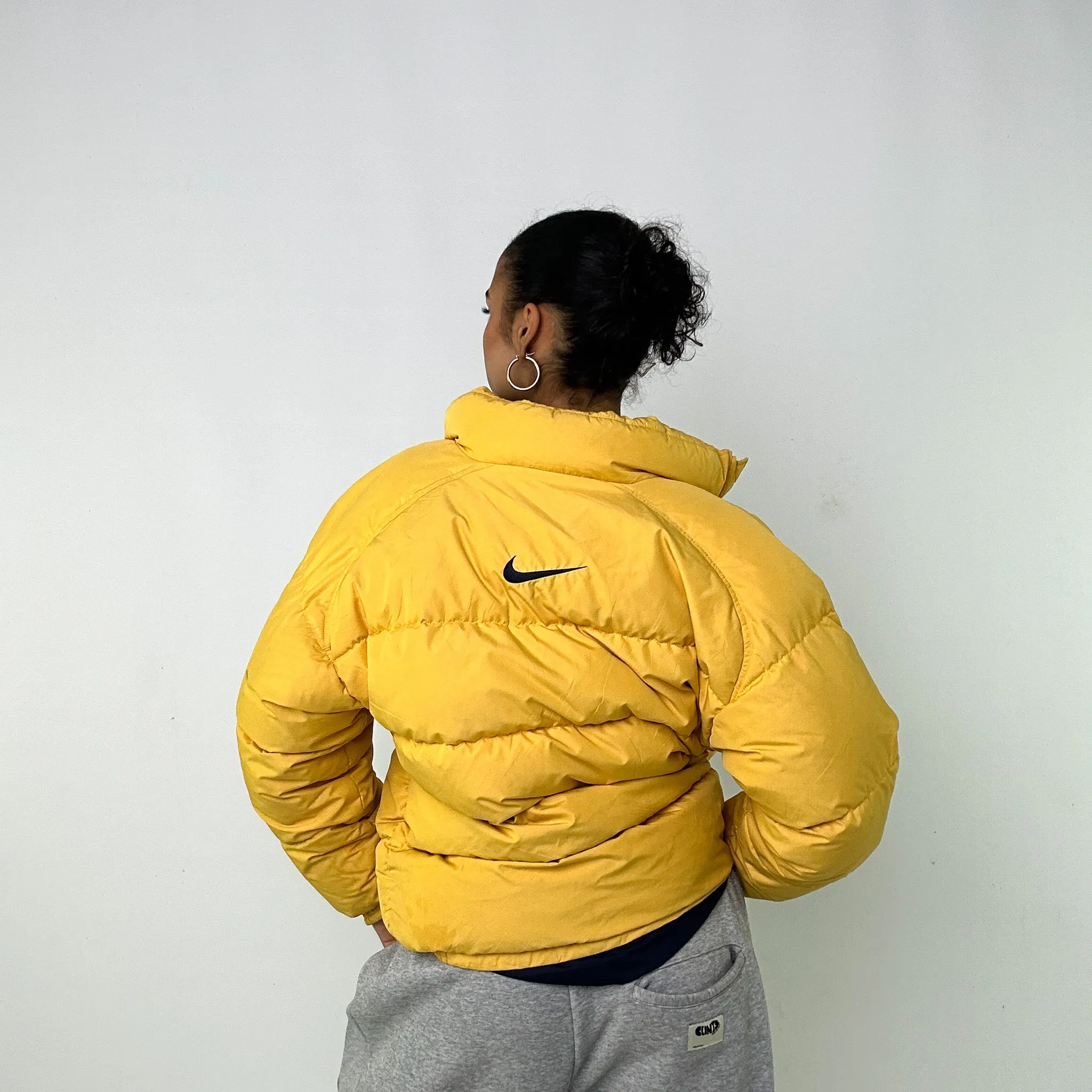 YELLOW 90S NIKE PUFFER JACKET COAT (