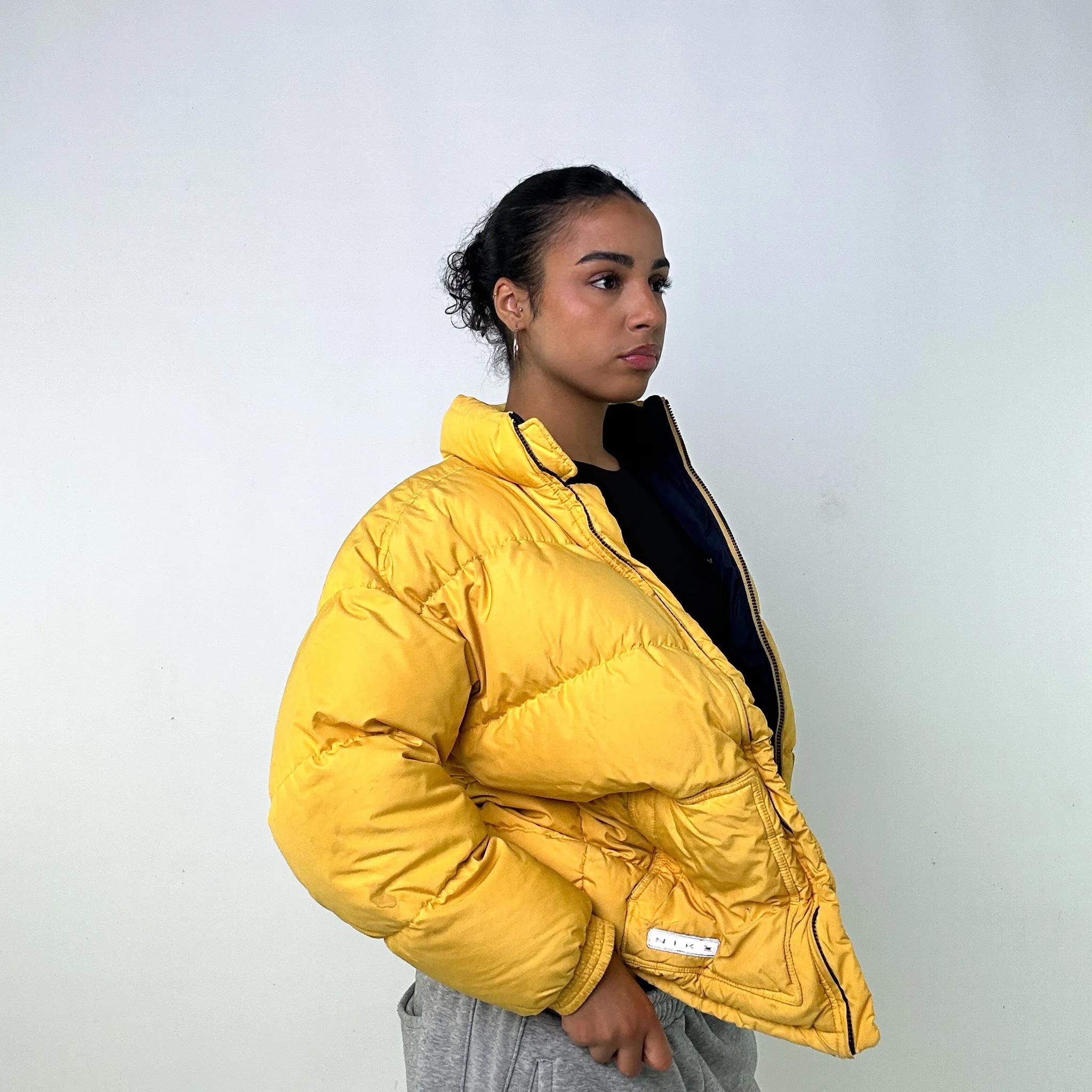 YELLOW 90S NIKE PUFFER JACKET COAT (