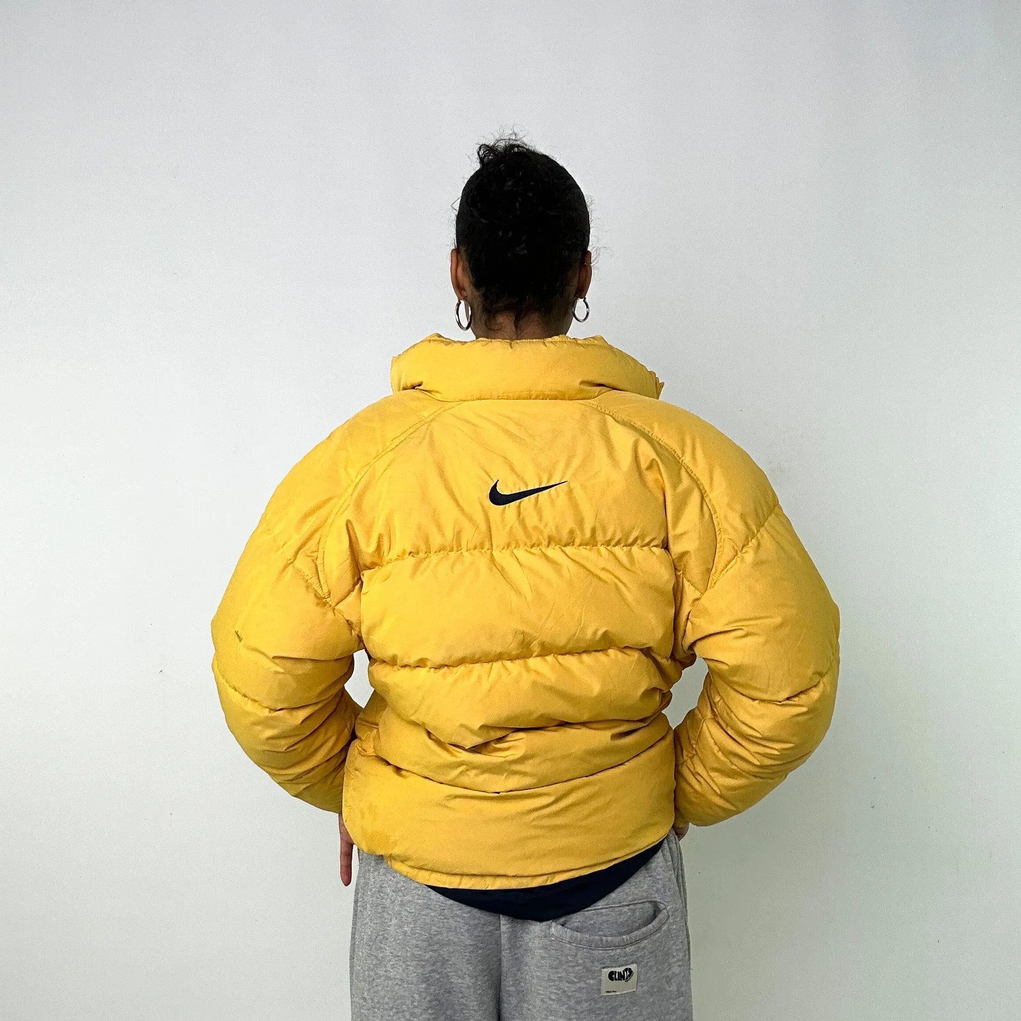 YELLOW 90S NIKE PUFFER JACKET COAT (