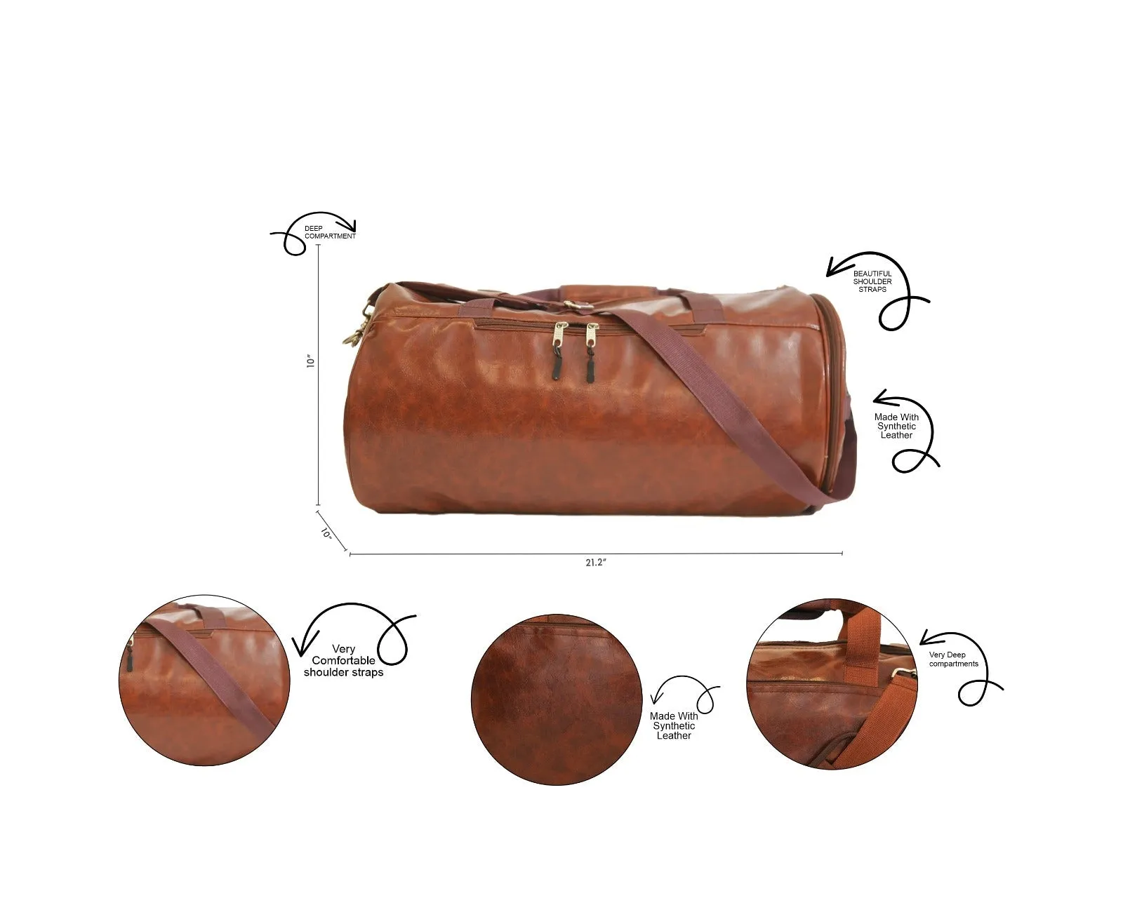 Zorro Extra Large Duffel Bag Brown